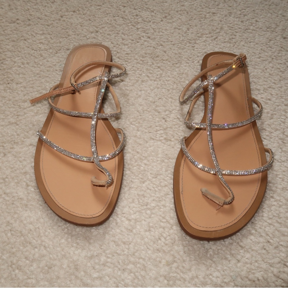 Zara rhinestone sandals 38